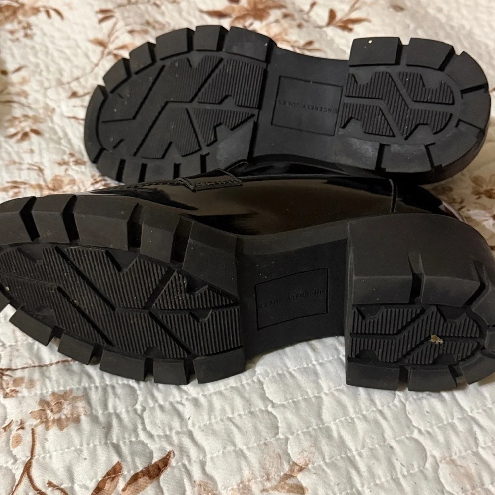 Shiny Black Loafers
